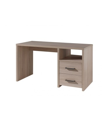 La table de bureau en copain avec 2 tiroirs, pour les enfants avec du chêne ouvert, L140.4xl66.5xh77 cm les muscles