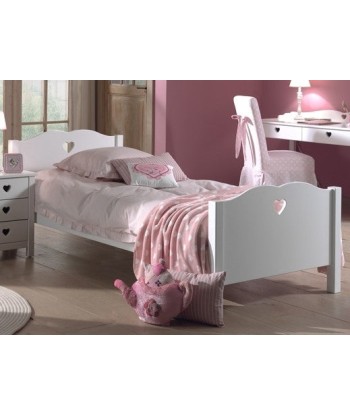 Pine et MDF Blanc en bois pour enfants Amoreux blanc, 200 x 90 cm le des métaux précieux