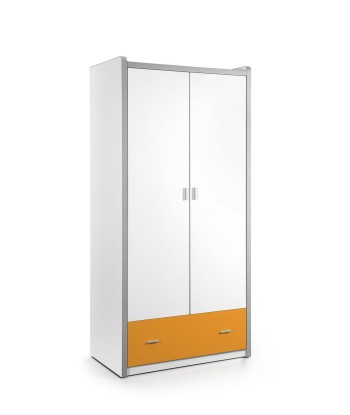 PAL et armoire en métal avec 2 portes et 1 tiroir, pour enfants blanc / orange, L96.5xa60xh202 cm shop