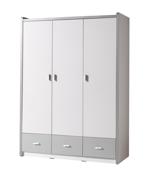 PAL et armoire en métal avec 3 portes et 3 tiroirs, pour les enfants Bonny blanc / gris, L140.5xa59xh202 cm 2023