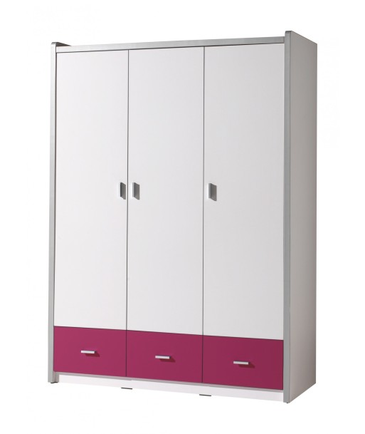 Cabinet PAL et métal avec 3 portes et 3 tiroirs, pour Bonny White / Fucsia Children, L140.5xa59xh202 cm sélection de produits