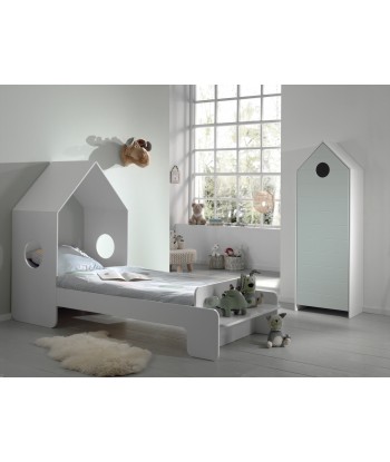 Ensemble de meubles de chambre à coucher MDF, pour les enfants 2 morceaux de casami vert / blanc, 200 x 90 cm prix