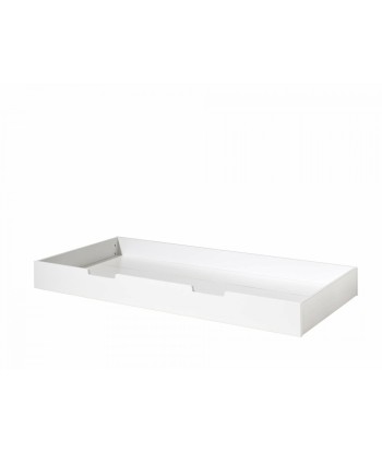 Pin et MDF Tiroir de lit en bois pour enfants Blanc Habit White, L198.5XA94XH19 CM de pas cher