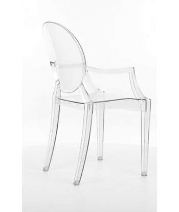 Chaise en plastique transparent Luis, l54xA42xH92 cm Toutes les collections ici