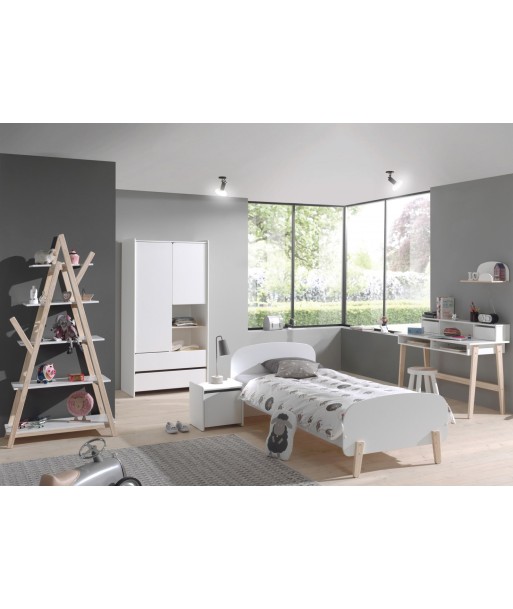 Ensemble de meubles de chambre à coucher et MDF, pour les enfants 6 pièces Kiddy White, 200 x 90 cm chez Cornerstreet bien 