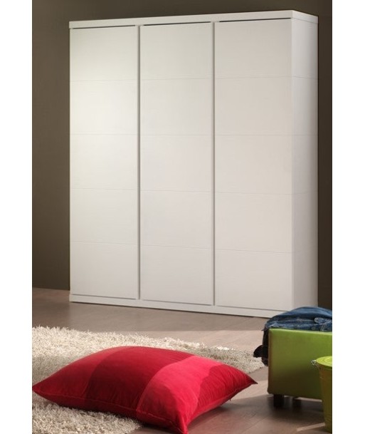 Armoire en bois en pin et MDF avec 3 portes, pour les enfants et les jeunes blancs, L166XA57XH204,5 cm shop