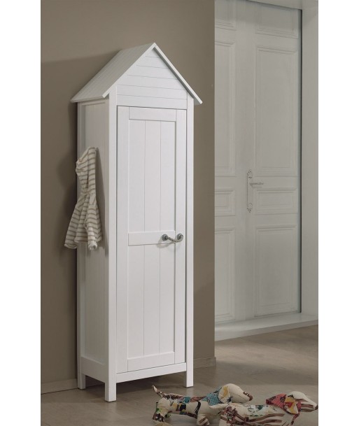 Pin et MDF Boîte en bois avec 1 porte, pour les enfants Lewis White, L62XA40X191.5 cm Le MVP de beaucoup