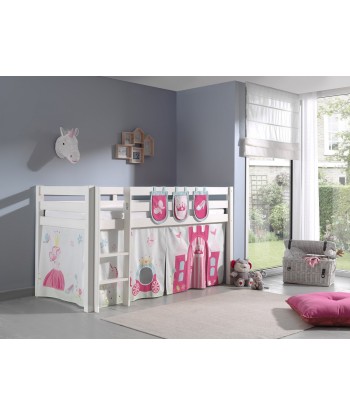 Pin de plancher en bois, avec espace de jeu pour enfants plus princesse blanche, 200 x 90 cm les ctes