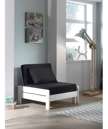 Chadin extensible fauteuil, tissu et pin en pin, pour enfants à pino blanc, l79.8xa98.3xh68,6 cm pas cher 