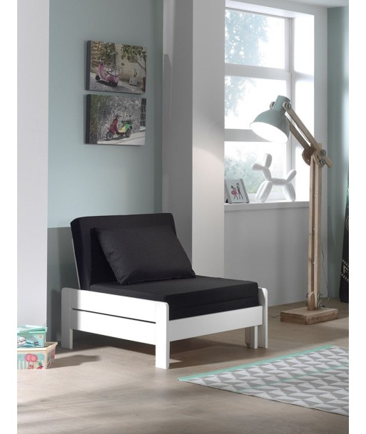 Chadin extensible fauteuil, tissu et pin en pin, pour enfants à pino blanc, l79.8xa98.3xh68,6 cm pas cher 