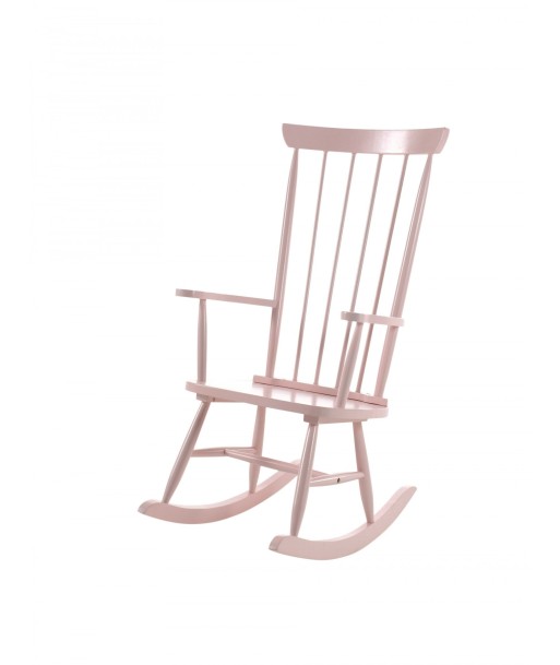 Chaise à bascule en bois rocheuse rose, l55.9xa39xh116,5 cm Les magasins à Paris