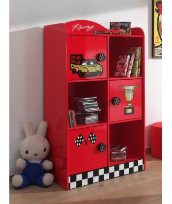 Bibliothèque MDF 3 -door, pour les enfants Le Mans Rosu, L76XA42XH133.5 cm du meilleur 