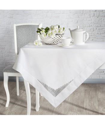 Nappe de table Klara, Blanc, 160 x 260 cm ou a consommer sur place