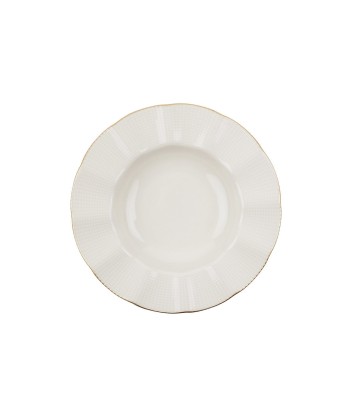 Service de table en porcelaine, Martell Dinner, Crème / Or, 24 pièces Véritable concentré