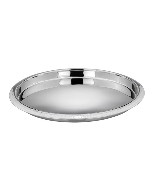 Plateau de service, inox, martelé, argent, Ø35xH4 cm Toutes les collections ici