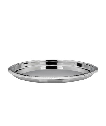 Plateau de service, inox, martelé, argent, Ø35xH4 cm Toutes les collections ici