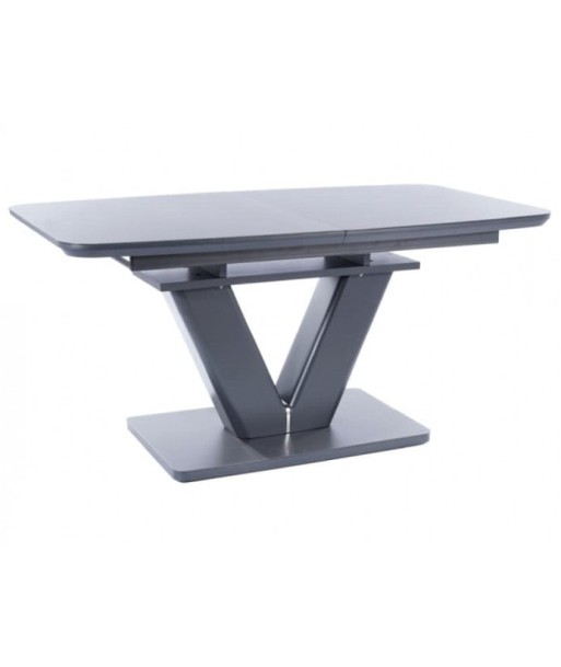 Table extensible en MDF et verre Montblanc Gris Mat, L160-200xl90xH75 cm en ligne