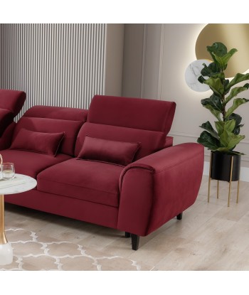 Coltar Extensibil Fobleros Plus Bordeaux cu Lada de Depozitare, Sezlong pe Stanga, Tetiere Reglabile, l267xA196xH83-100 cm 50-70% off 