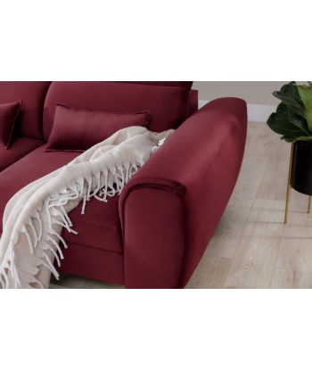 Coltar Extensibil Fobleros Plus Bordeaux cu Lada de Depozitare, Sezlong pe Stanga, Tetiere Reglabile, l267xA196xH83-100 cm 50-70% off 