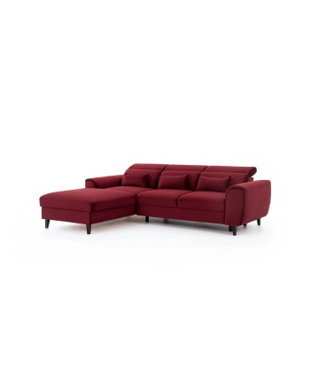 Coltar Extensibil Fobleros Plus Bordeaux cu Lada de Depozitare, Sezlong pe Stanga, Tetiere Reglabile, l267xA196xH83-100 cm 50-70% off 