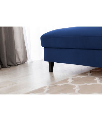 Coltar Extensibil Fobleros Plus Velvet Bleumarin cu Lada de Depozitare, Sezlong pe Stanga, Tetiere Reglabile, l267xA196xH83-100 cm commande en ligne