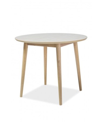 Table MDF et placage Nelson Chêne, Ø90xH75 cm À commander