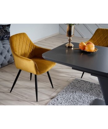 Table extensible en MDF et verre Montblanc Gris Mat, L160-200xl90xH75 cm en ligne