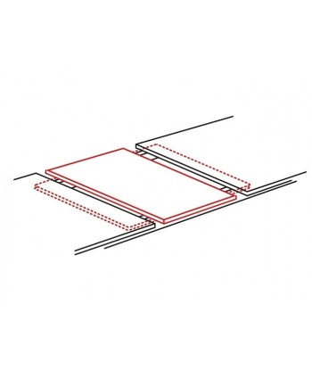 Table extensible en aggloméré, Chêne Nigel / Blanc, L120-160xl80xH76 cm ou a consommer sur place