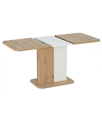 Table extensible en aggloméré, Next Chêne / Blanc, L110-145xl68xH75 cm pas cher 