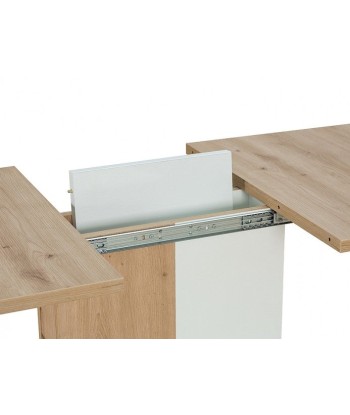 Table extensible en aggloméré, Next Chêne / Blanc, L110-145xl68xH75 cm pas cher 