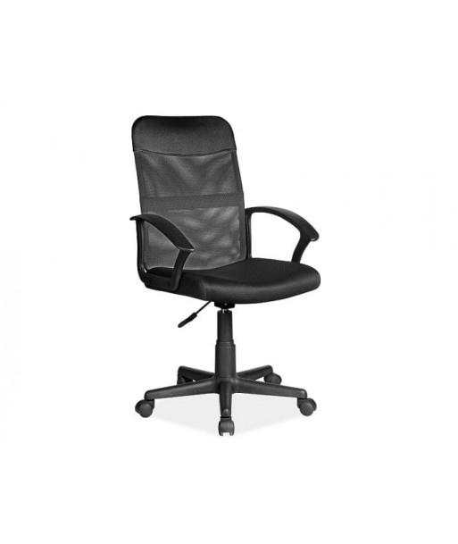 Chaise de bureau ergonomique rembourrée avec tissu Q-702 Noir, l49xA48xH95-104 cm de l' environnement