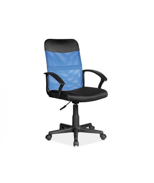 Chaise de bureau ergonomique rembourrée avec tissu Q-702 Bleu / Noir, l49xA48xH95-104 cm paiement sécurisé