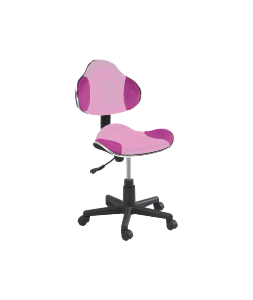 Chaise de bureau pour enfants, tapissée de tissu Q-G2 Rose, l48xA41xH84-95 cm en ligne