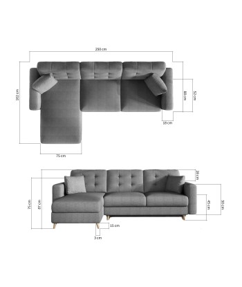 Coltar Extensibil Asgare L cu Lada de Depozitare, Sezlong Universal (pe Stanga sau pe Dreapta), Perne Incluse, l250xA162xH87 cm votre restaurant rapide dans 