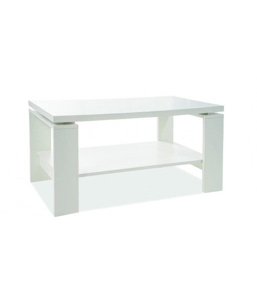 Table basse en aggloméré laminé Paola Blanc, L100xl55xH50 cm Venez découvrir notre 