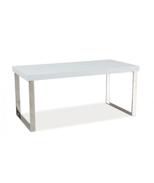 Table basse en MDF et métal Rosa Blanc, L100xl50xH45 cm Faites des économies