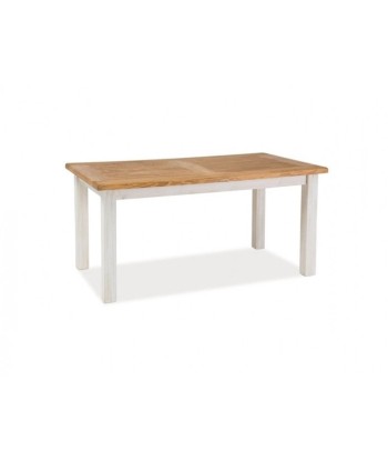 Table extensible en bois de pin Poprad II Blanc / Naturel, L140-240xl80xH76 cm la livraison gratuite