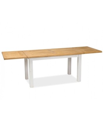 Table extensible en bois de pin Poprad II Blanc / Naturel, L140-240xl80xH76 cm la livraison gratuite