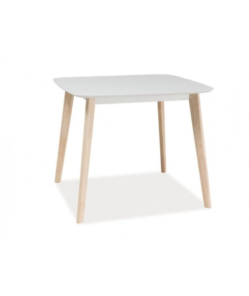 Table en MDF et bois, Tibi, Blanc, L90xl80xH75 cm sur le site 