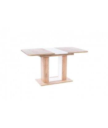 Table extensible en aggloméré, Twins Chêne / Blanc, L140-180xl80xH76 cm online