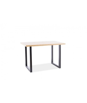 Table palette et métal, Univers Chêne / Noir, L120xl68xH77 cm shop