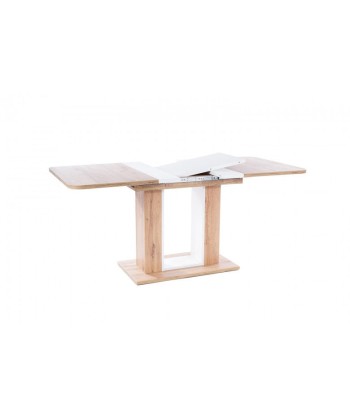 Table extensible en aggloméré, Twins Chêne / Blanc, L140-180xl80xH76 cm online