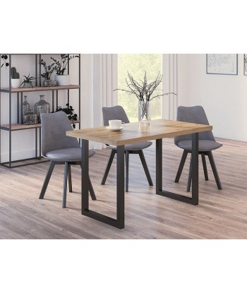 Table en aggloméré laminé et métal, Universe, Chêne wotan / Noir, L120xl68xH77 cm sélection de produits