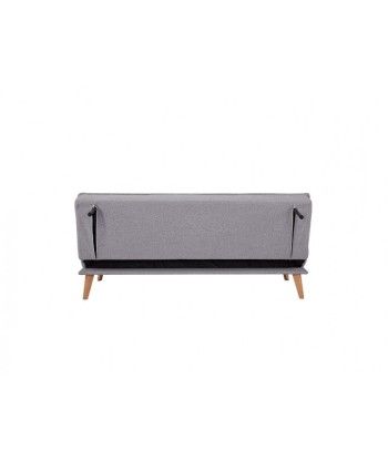 Canapé-lit rembourré en tissu, 3 places Gris Urbain / Naturel, l181xA81xH80 cm outlet