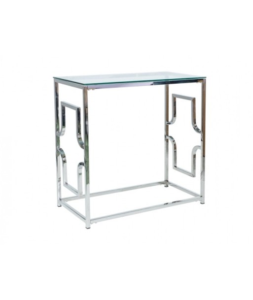 Console métal et verre Versace C Chrome, l80xA40xH78 cm français