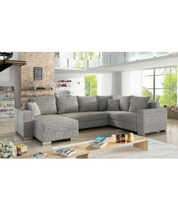 Coltar Extensibil Marcos cu Lada de Depozitare, Sezlong pe Stanga, Perne Incluse, l312xA210xH92 cm en linge